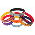 Customized Dual Layer Silicone Wristband, Color Coat Rubber Bracelets,